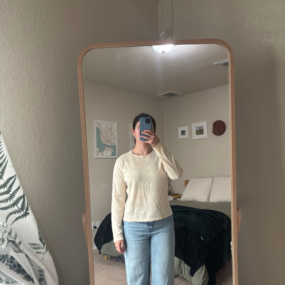 Ann Taylor Cream Wool Sweater